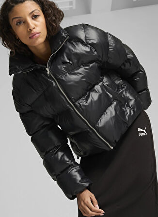 Puma Siyah Kadın Mont Shiny Puffer Jacket