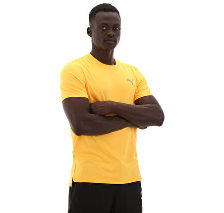 524989-38 Puma Run Cloudspun Ss Tee Erkek T-Shirt Sarı