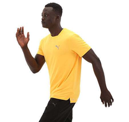 524989-38 Puma Run Cloudspun Ss Tee Erkek T-Shirt Sarı