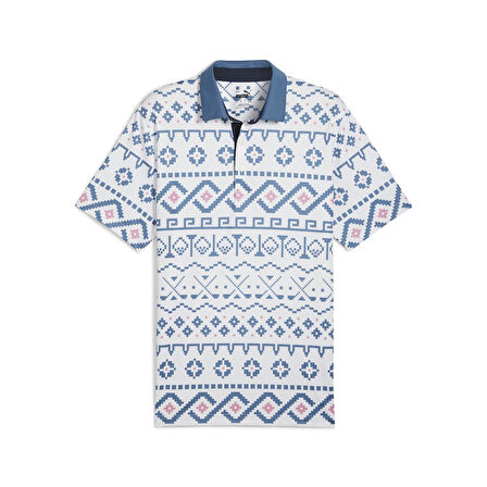 Puma Fair Isle Print Golf Polo Tshirt