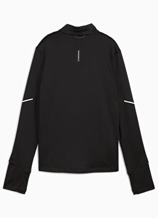 Siyah Kadın Fermuarlı Yaka Normal Kalıp Sweatshirt 52576001 RUN GRID FLEECE 1/2 ZIP