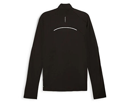 Puma Run Cloudspun 1/4 Zip Erkek Uzun Kollu Koşu Tişörtü 52578101 Siyah