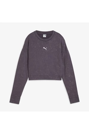 Dare To Relaxed Washed Crew Kadın Gri Sweatshirt