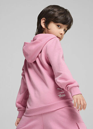 Puma Desenli Kadın Pembe Sweatshırt 62737848-PUMA X TROLLS Hoodie