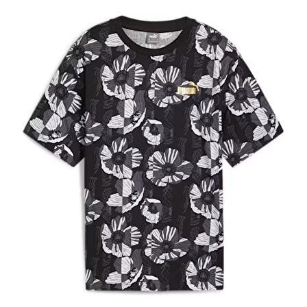 Essentials+ Kadın Siyah Günlük Stil T-Shirt 68169201
