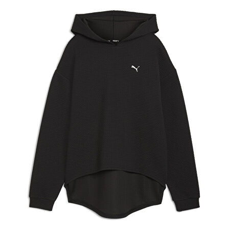 Studio Textured Kadın Siyah Antrenman Sweatshirt 52575601