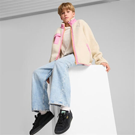 Puma Hybrid Sherpa Beyaz/Pembe Çocuk Mont - 626504 87