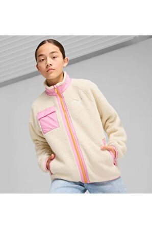 626504-87 Hybrid Sherpa Jacket Kız Çocuk Mont PEMBE