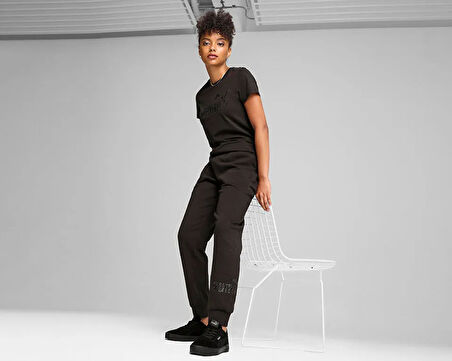 Puma Ess+ Animal Pants Fl Kadın Günlük Eşofman Altı 68149601 Siyah