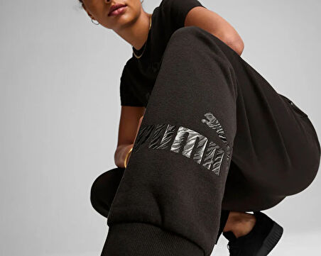 Puma Ess+ Animal Pants Fl Kadın Günlük Eşofman Altı 68149601 Siyah