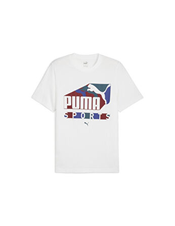 Puma Graphics Sports Tee Beyaz Erkek T-Shirt 683207-02