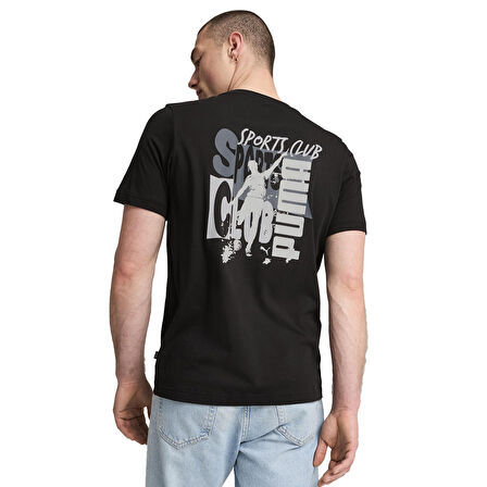 Graphics Erkek Siyah Günlük Stil T-Shirt 68321101