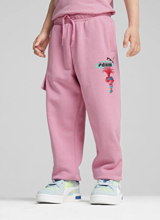 Puma Dar Paça Pembe Kadın Eşofman Altı 62737948-PUMA X TROLLS Cargo Pants