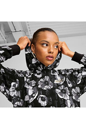 ESS+ CLASS ACT Kadın Grafik Kapüşonlu Sweatshirt