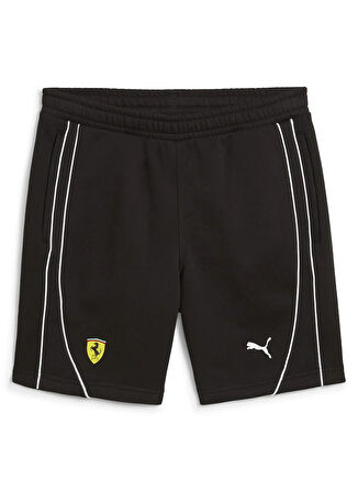 Puma 62705101 Ferrari Race Shorts PUMA B Siyah Lastikli Bel Regular Fit Düz Erkek Şort