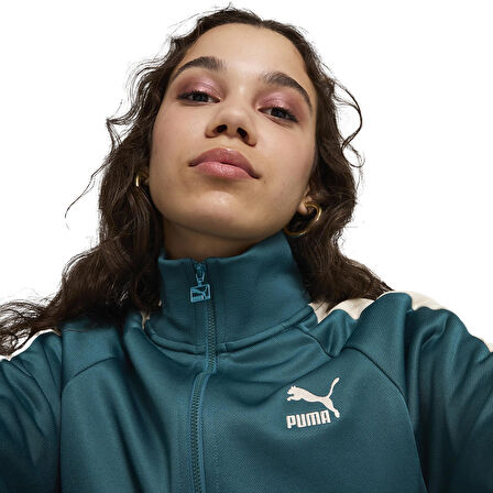 Iconic T7 Track Kadın Yeşil Günlük Stil Sweatshirt 62799422