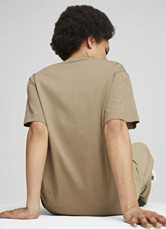 Kahve Kadın Bisiklet Yaka Normal Kalıp T-Shirt 68161967 HER Graphic Tee