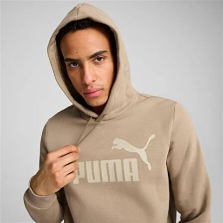 Puma Ess Big Logo Hoodie Erkek Bej Kapüşonlu Sweatshirt - 586689 13