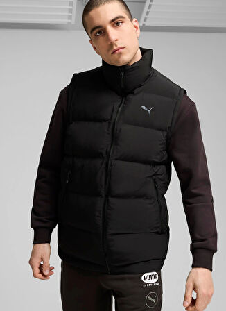 Siyah Erkek Dik Yaka Regular Fit Yelek 62646801 Mono Vest