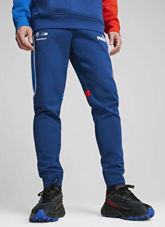 62745404 BMW MMS MT7+ SWEAT PANTS C Mavi Lastikli Bel Regular Fit Blok Erkek Eşofman Altı