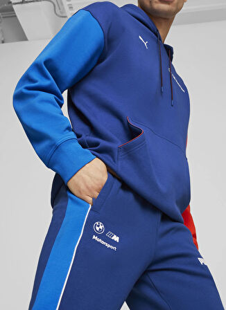 62745404 BMW MMS MT7+ SWEAT PANTS C Mavi Lastikli Bel Regular Fit Blok Erkek Eşofman Altı