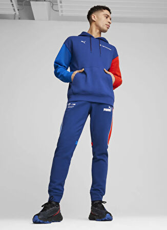 62745404 BMW MMS MT7+ SWEAT PANTS C Mavi Lastikli Bel Regular Fit Blok Erkek Eşofman Altı