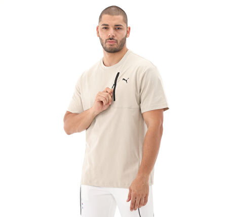 681651-68 Puma Open Road Tee Erkek T-Shirt Krem