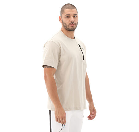 681651-68 Puma Open Road Tee Erkek T-Shirt Krem