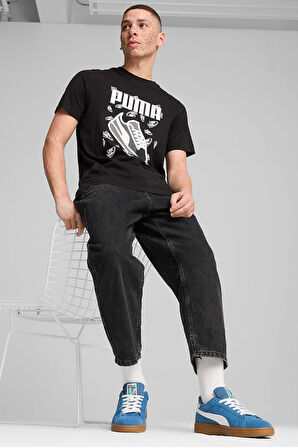 Puma GRAPHICS Sneaker Tee 683209 01 Erkek Tişört Siyah S-XXL 