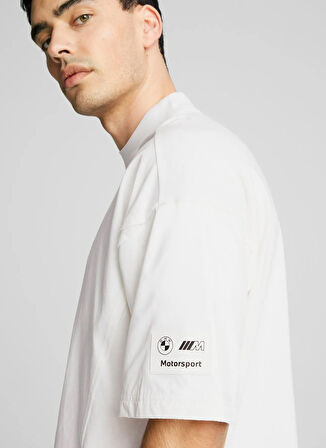 Puma 62729002 BMW MMS STATEMENT CAR GRAP Beyaz Yuvarlak Yaka Regular Fit Düz Erkek T-Shirt