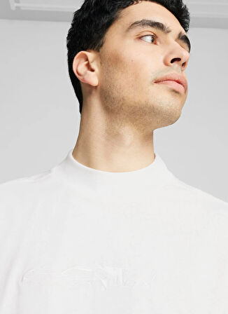 Puma 62729002 BMW MMS STATEMENT CAR GRAP Beyaz Yuvarlak Yaka Regular Fit Düz Erkek T-Shirt
