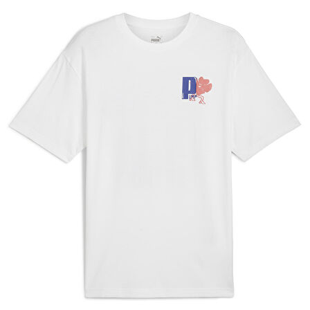 Graphics Growth Relaxed Erkek Beyaz Günlük Stil T-Shirt 62801002