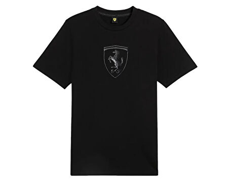 Puma Ferrari Race Tonal Shield T Erkek Günlük Tişört 62705701 Siyah