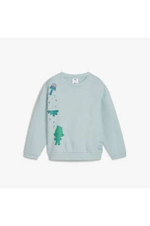 X Trolls Graphic Crew Çocuk Mavi Sweatshirt