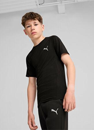 Puma Düz Siyah Erkek T-Shirt 68180201-EVOSTRIPE Tee