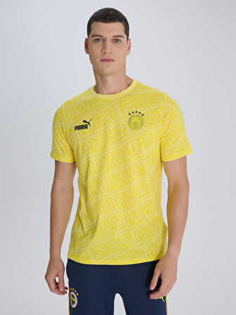 PUMA FENERBAHÇE PATTERN SARI TSHIRT