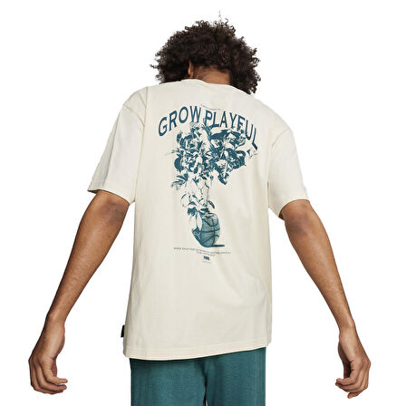 Graphics Erkek Mavi Günlük Stil T-Shirt 62800687