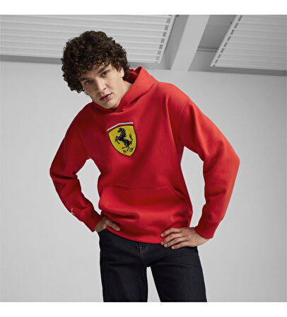 Puma 62705402 Ferrari Race Bigshield Hdie Erkek Sweatshirt