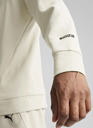 Puma 68162068 RAD/CAL Hooded Half-Zip DK Bej Fermuarlı Yaka Regular Fit Düz Erkek Sweatshırt