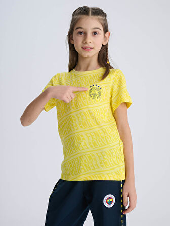 PUMA FENERBAHÇE PATTERN SARI JR TSHIR