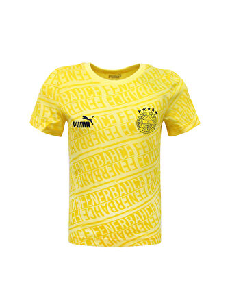 PUMA FENERBAHÇE PATTERN SARI JR TSHIR