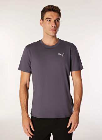 Gri Erkek Bisiklet Yaka Normal Kalıp T-Shirt 52498969 RUN CLOUDSPUN SS TEE