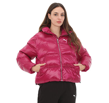 626514-45 Puma Shiny Puffer Jacket Kadın Mont Pembe