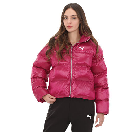 626514-45 Puma Shiny Puffer Jacket Kadın Mont Pembe