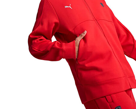 Puma Ferrari Style Sweat Jacket Erkek Günlük Ceket 62709402 Kırmızı