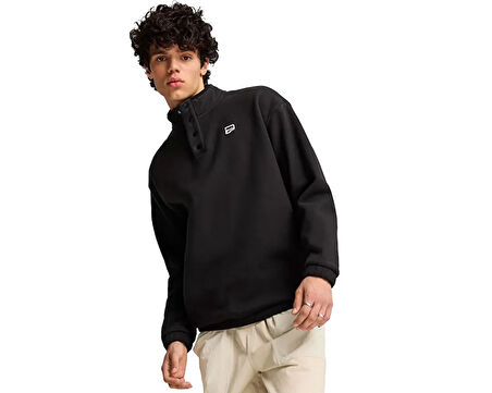 Puma Downtown Polarfleece Crew Erkek Günlük Sweatshirts 62675301 Siyah