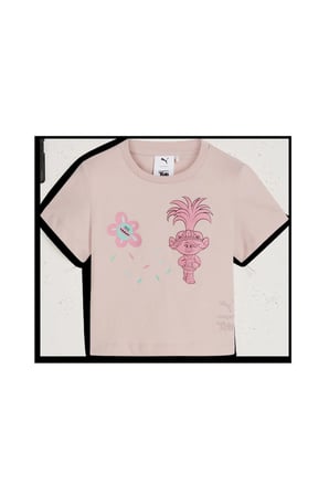 X TROLLS Graphic Tee Pembe Kadın T-Shirt & Polo