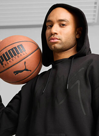 Puma 62722001 Jaws Core Hoodie 2.0 PUMA Siyah Kapüşon Yaka Regular Fit Düz Erkek Sweatshırt