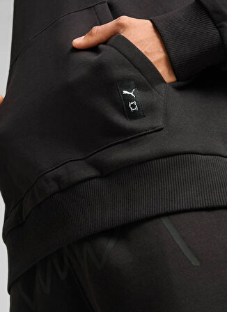 Puma 62722001 Jaws Core Hoodie 2.0 PUMA Siyah Kapüşon Yaka Regular Fit Düz Erkek Sweatshırt