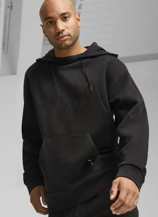 Puma 62722001 Jaws Core Hoodie 2.0 PUMA Siyah Kapüşon Yaka Regular Fit Düz Erkek Sweatshırt